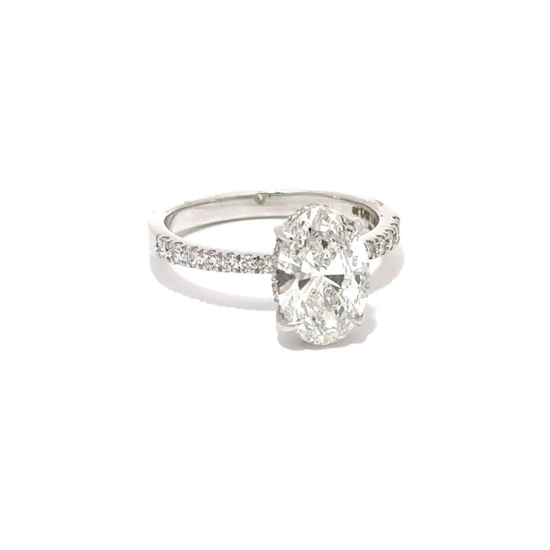 2 Carat Oval Lab-Grown Engagement Ring