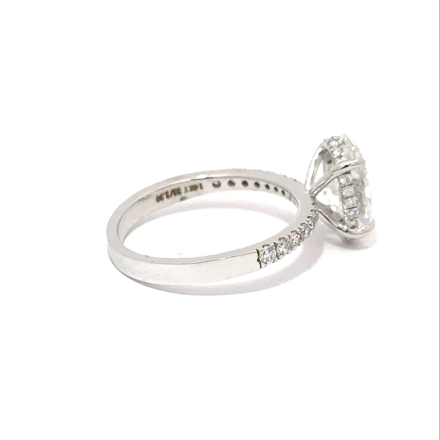 2 Carat Oval Lab-Grown Engagement Ring Right