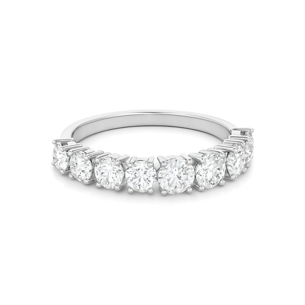 Half Eternity Band in Diamonds and White Gold