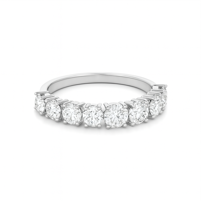 Half Eternity Band in Diamonds and White Gold
