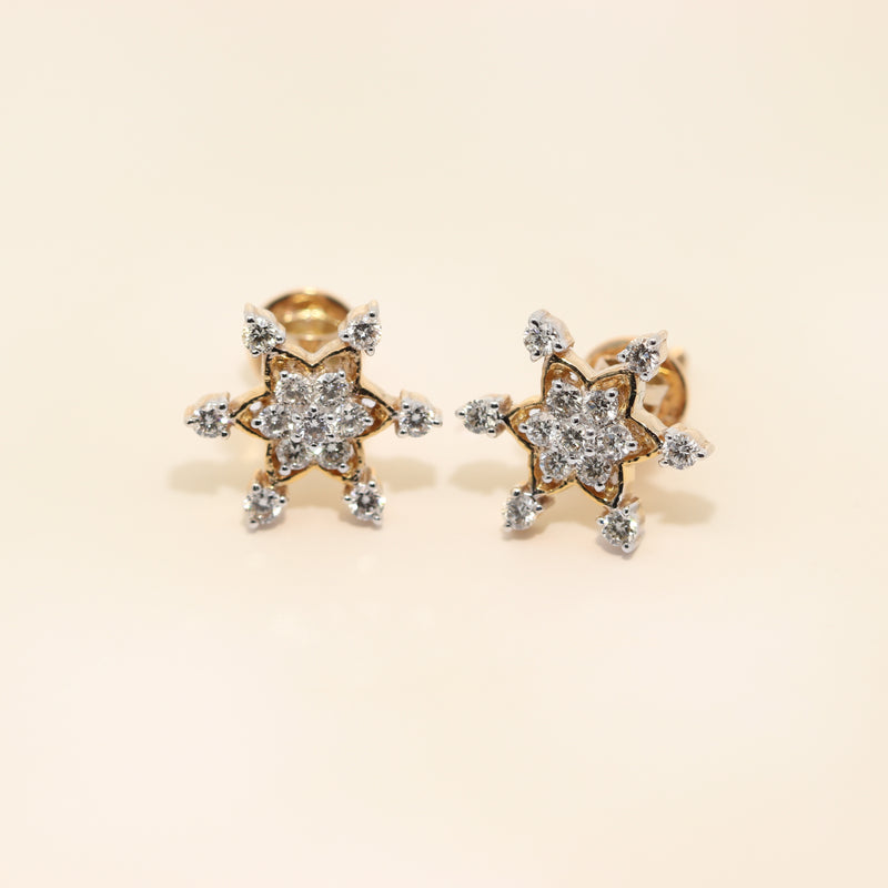 Snowflake Diamond Studs