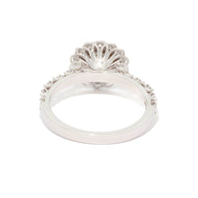 Floral Ring in Diamond and Solid White Gold