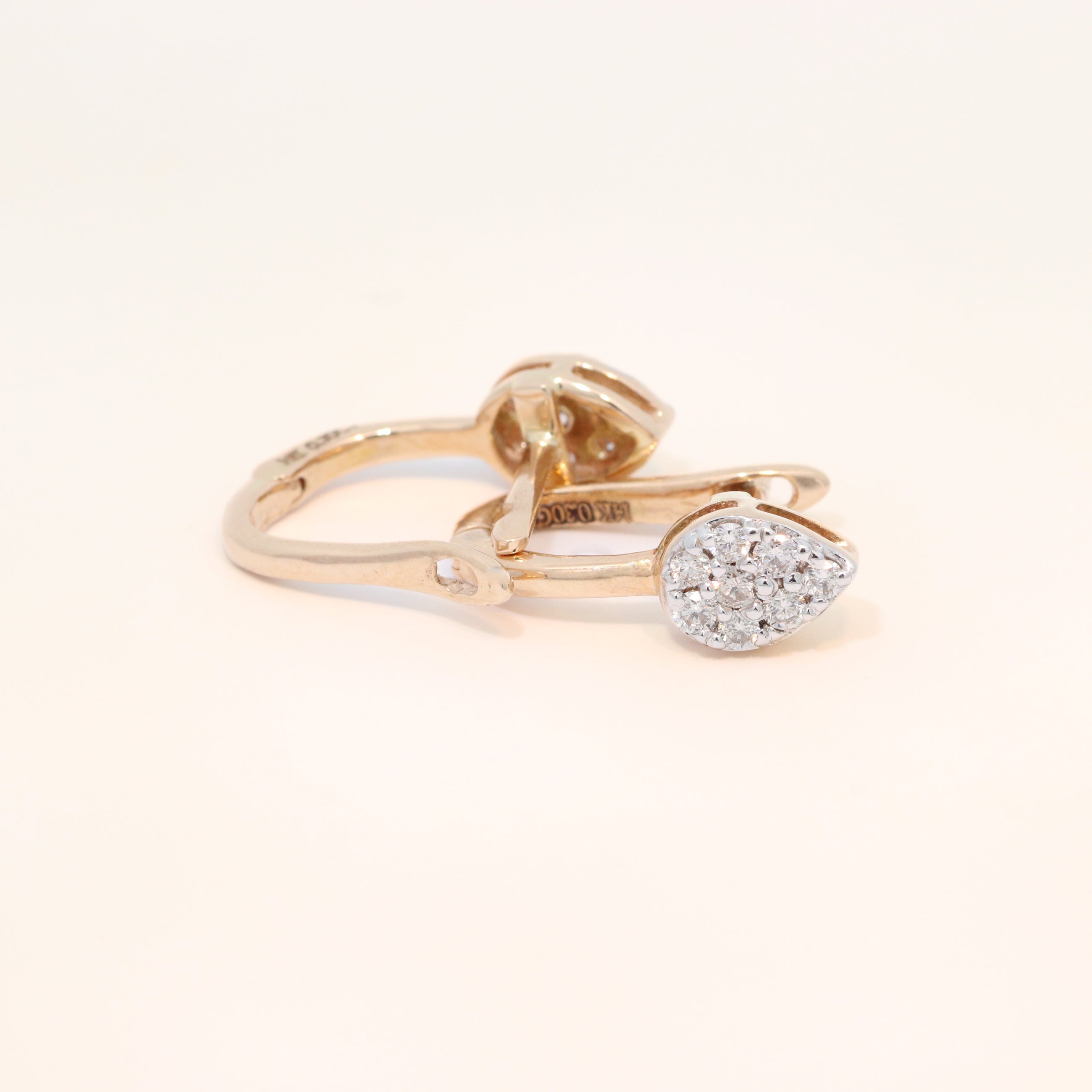 Diamond Huggies in Yellow Gold