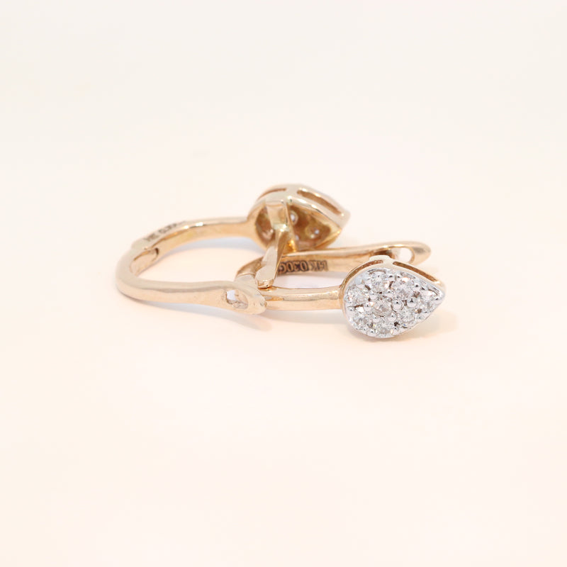 Diamond Huggies in Yellow Gold