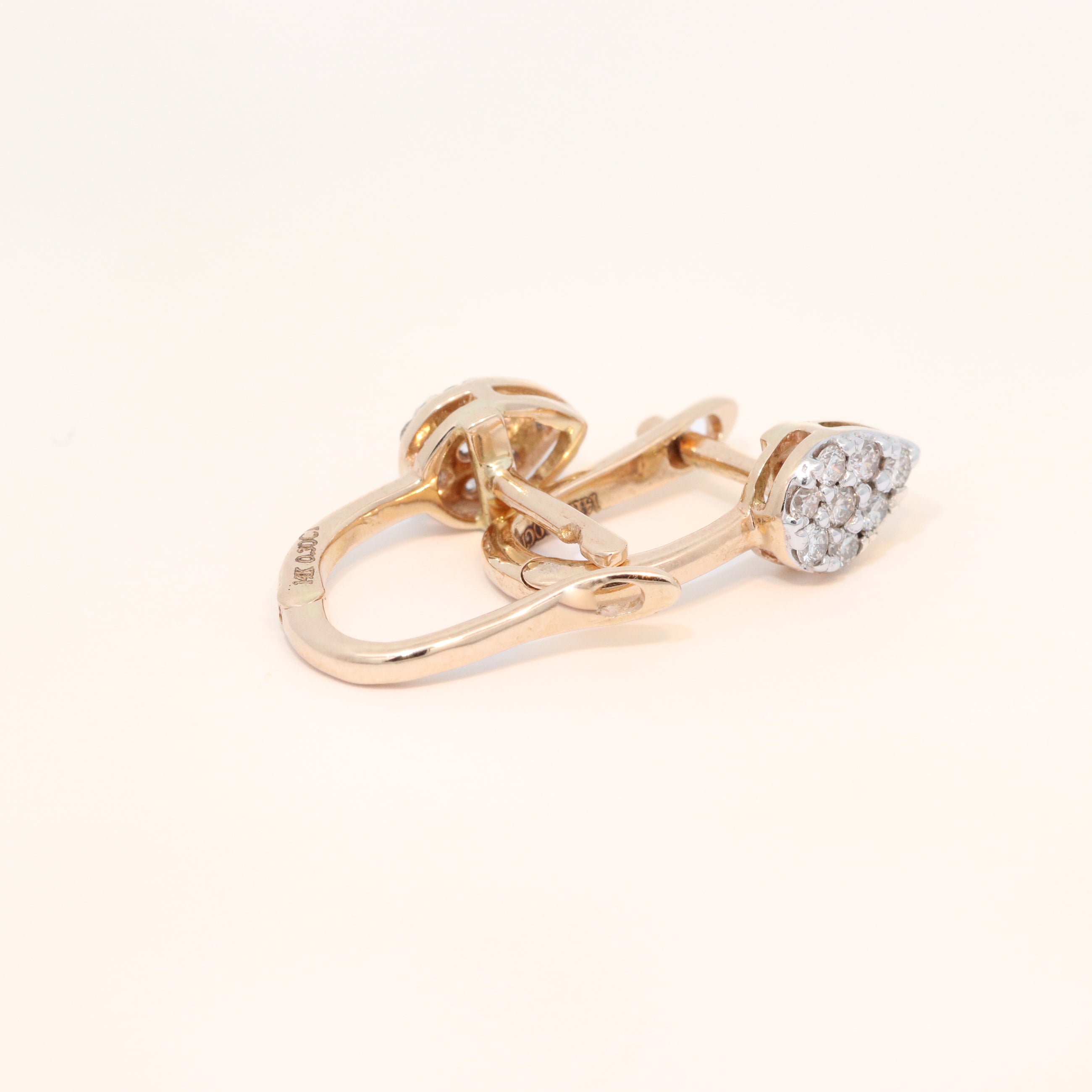Diamond Huggies in Yellow Gold
