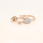 Diamond Huggies in Yellow Gold