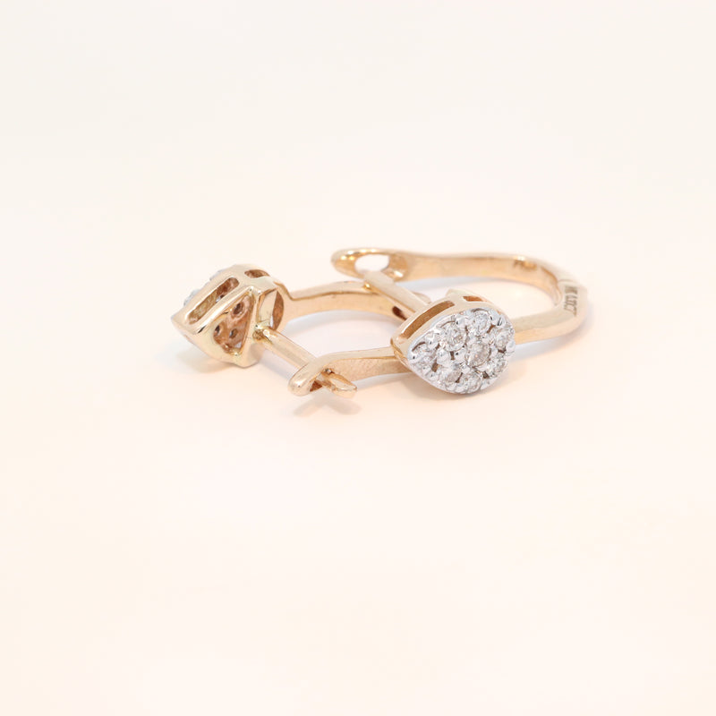Diamond Huggies in Yellow Gold