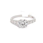 Diamond ring on a white background