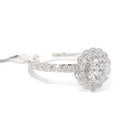 1 Carat Round Diamond Ring in Floral Design