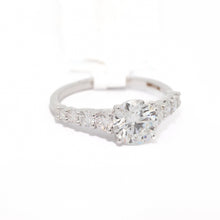 Diamond ring on a white background