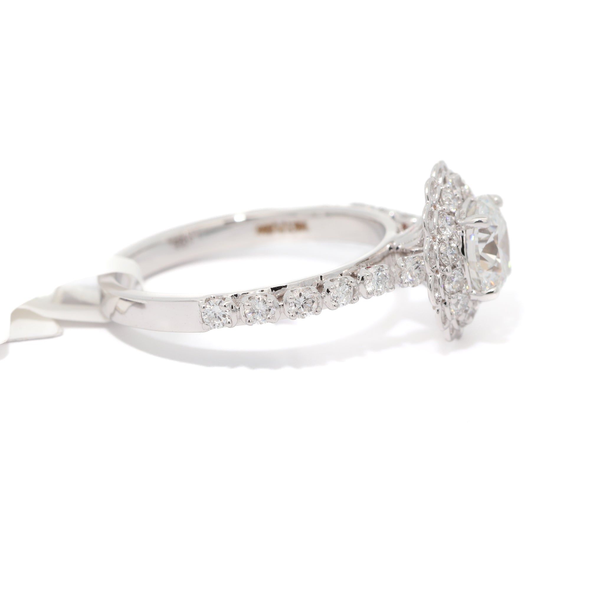 1 Carat Round Diamond Ring in Floral Design