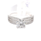 Diamond Engagement ring ring with a large diamond on a white background