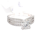 Diamond ring with a white background