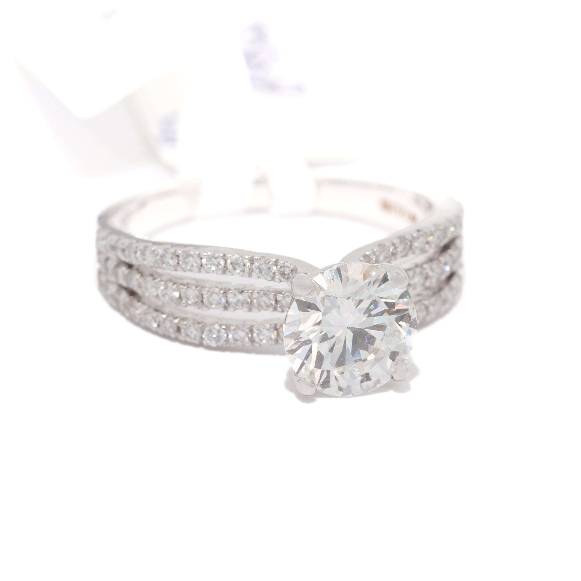 Diamond ring with a white background