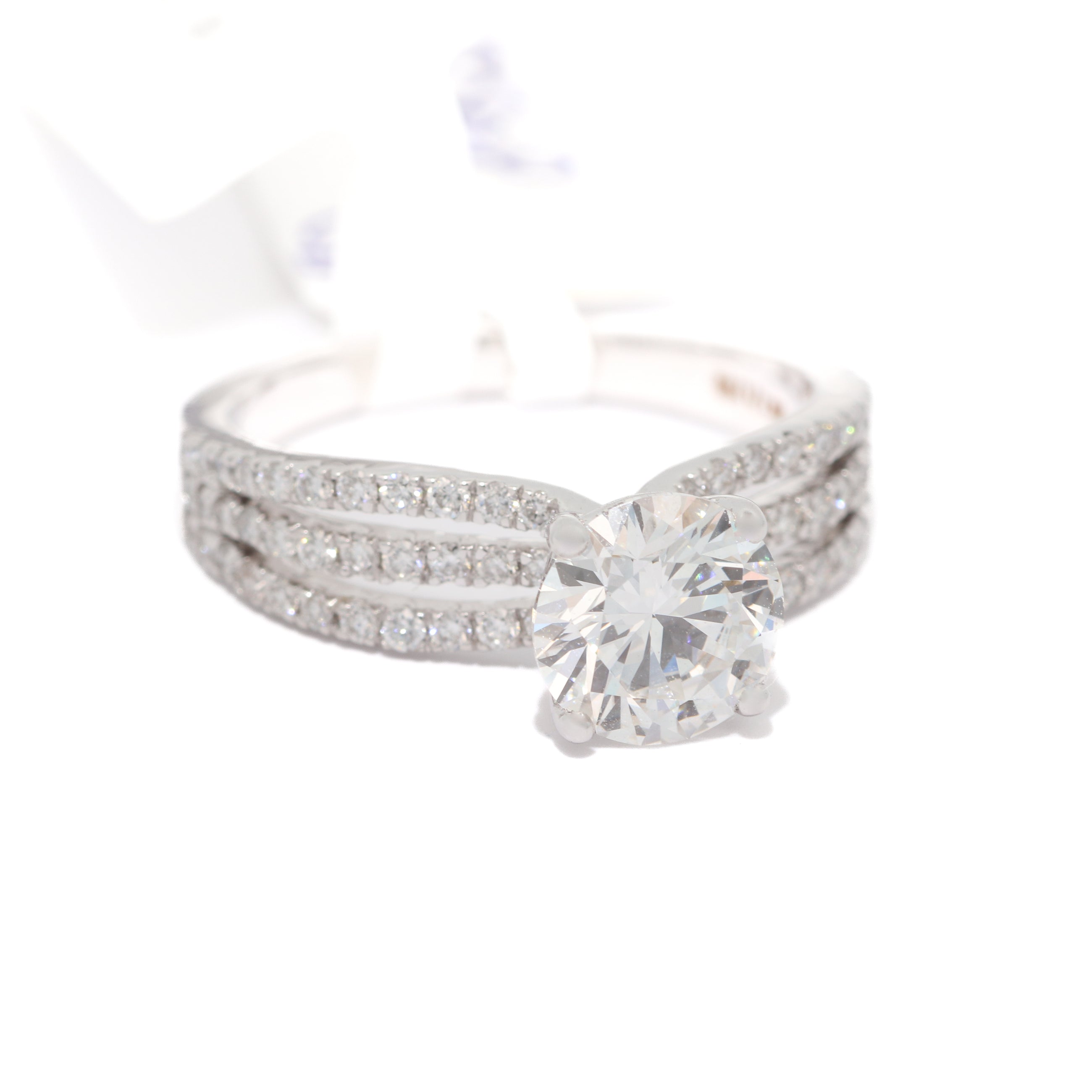 Diamond ring with a white background