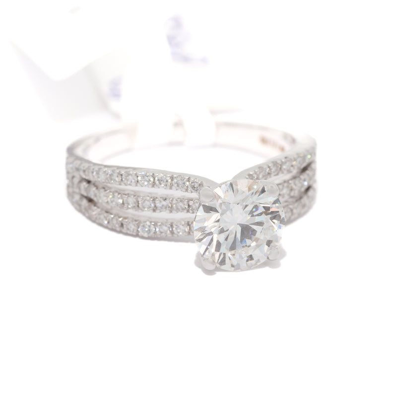 Diamond ring with a white background