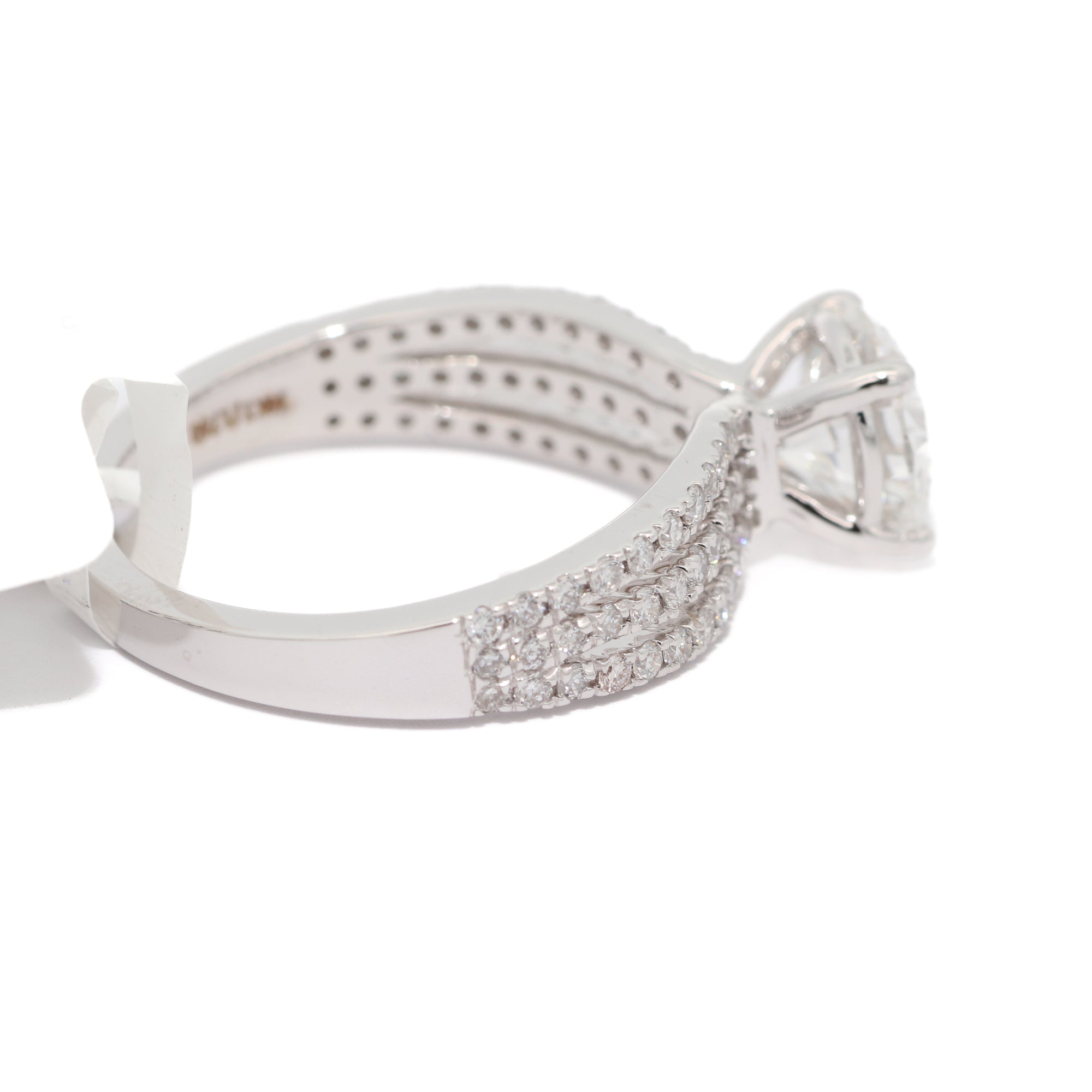 Diamond Engagement ring ring with a large diamond on a white background