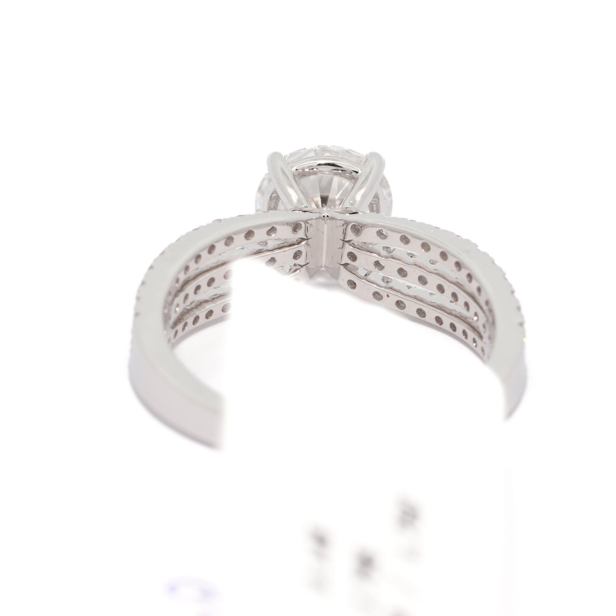 Diamond Engagement ring ring with a large diamond on a white background