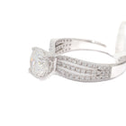 Diamond Engagement ring ring with a large diamond on a white background