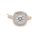 Diamond ring with a white background