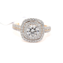 Diamond ring with a white background