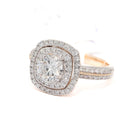 Diamond ring with a white background