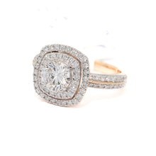 Diamond ring with a white background