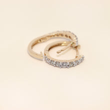 Diamond Huggies in Yellow Gold
