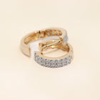 Double-Row Pavé Set Diamond Huggies