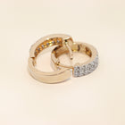 Double-Row Pavé Set Diamond Huggies