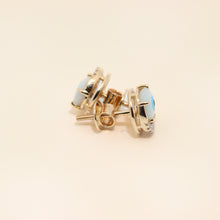 Diamond Halo Evil Eye Stud Earrings