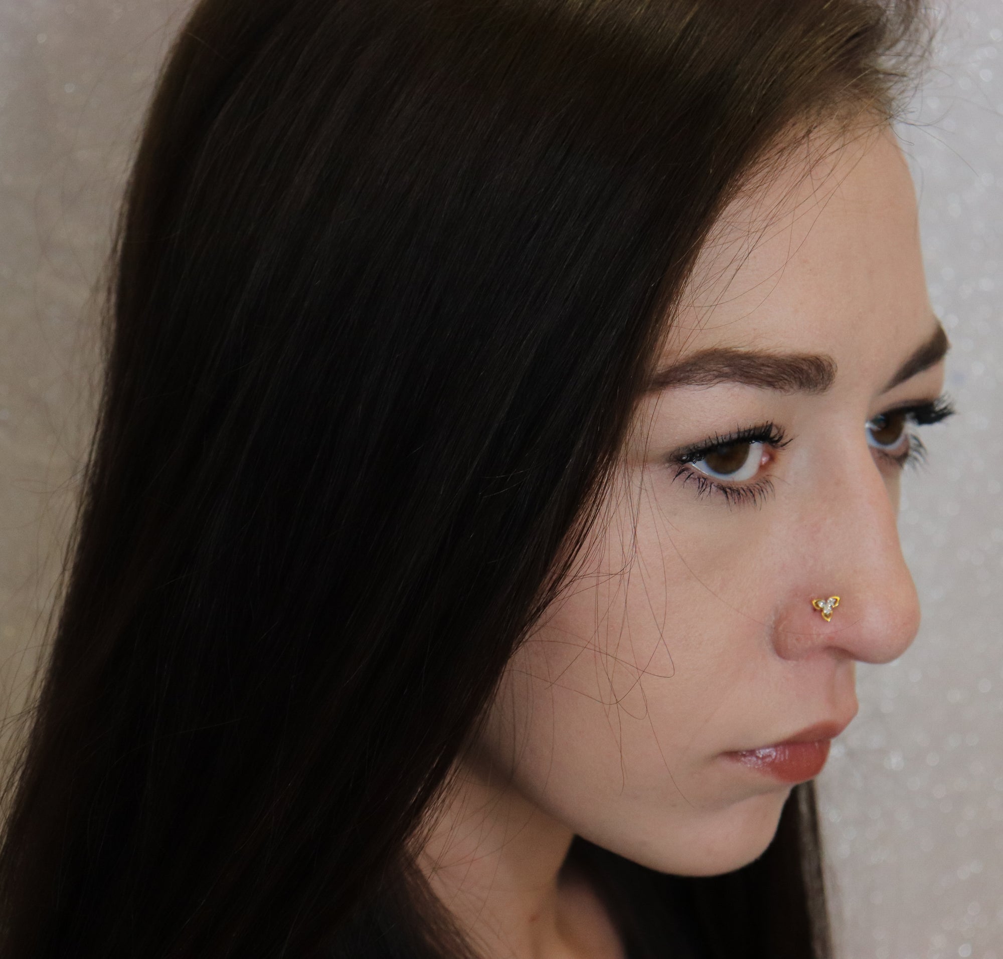 Cloverleaf Diamond Nose Pin (18K)