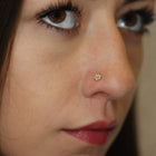 Floral Nosepin with Diamonds (18K)