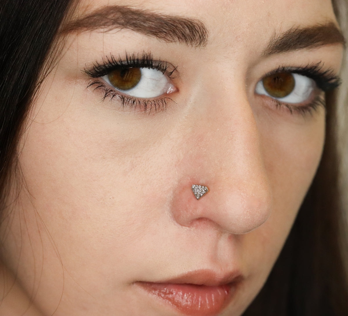 Pin Point Nose Diamond Nose Pin (18K) | The Proposal Room