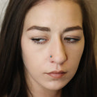 Light Blue Nose Pin (18K)
