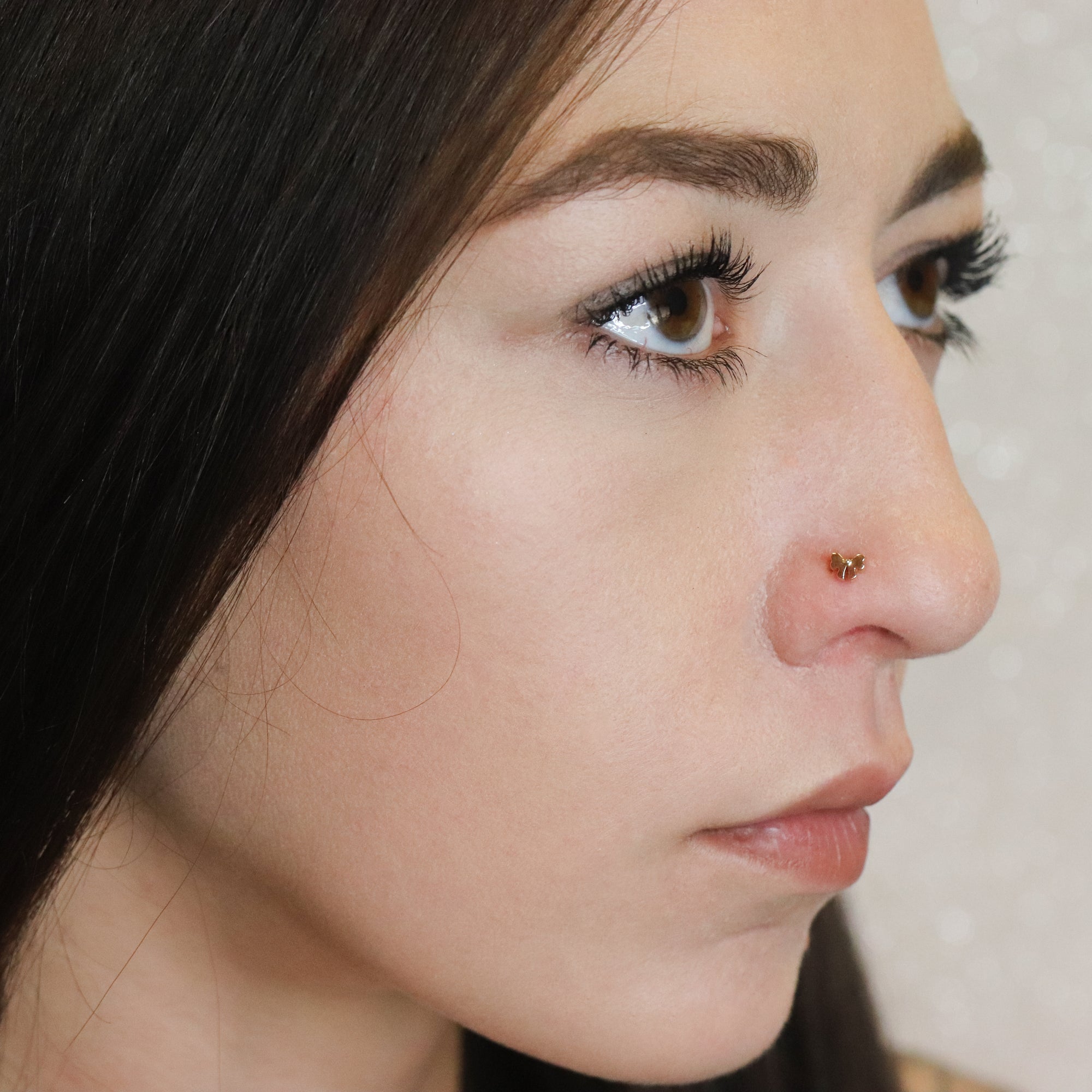 Butterfly Nose Pin (18K)