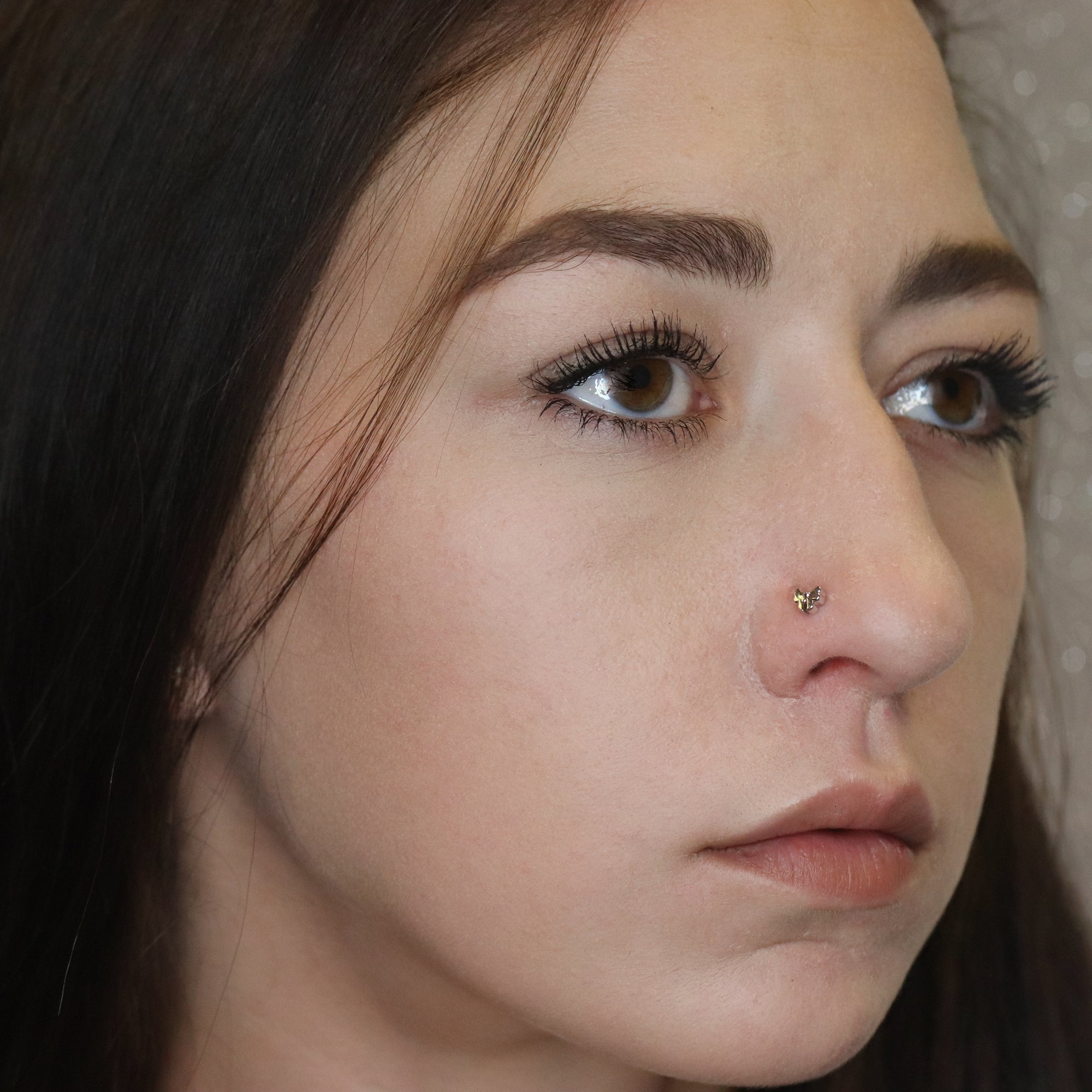 Butterfly Nose Pin (18K)