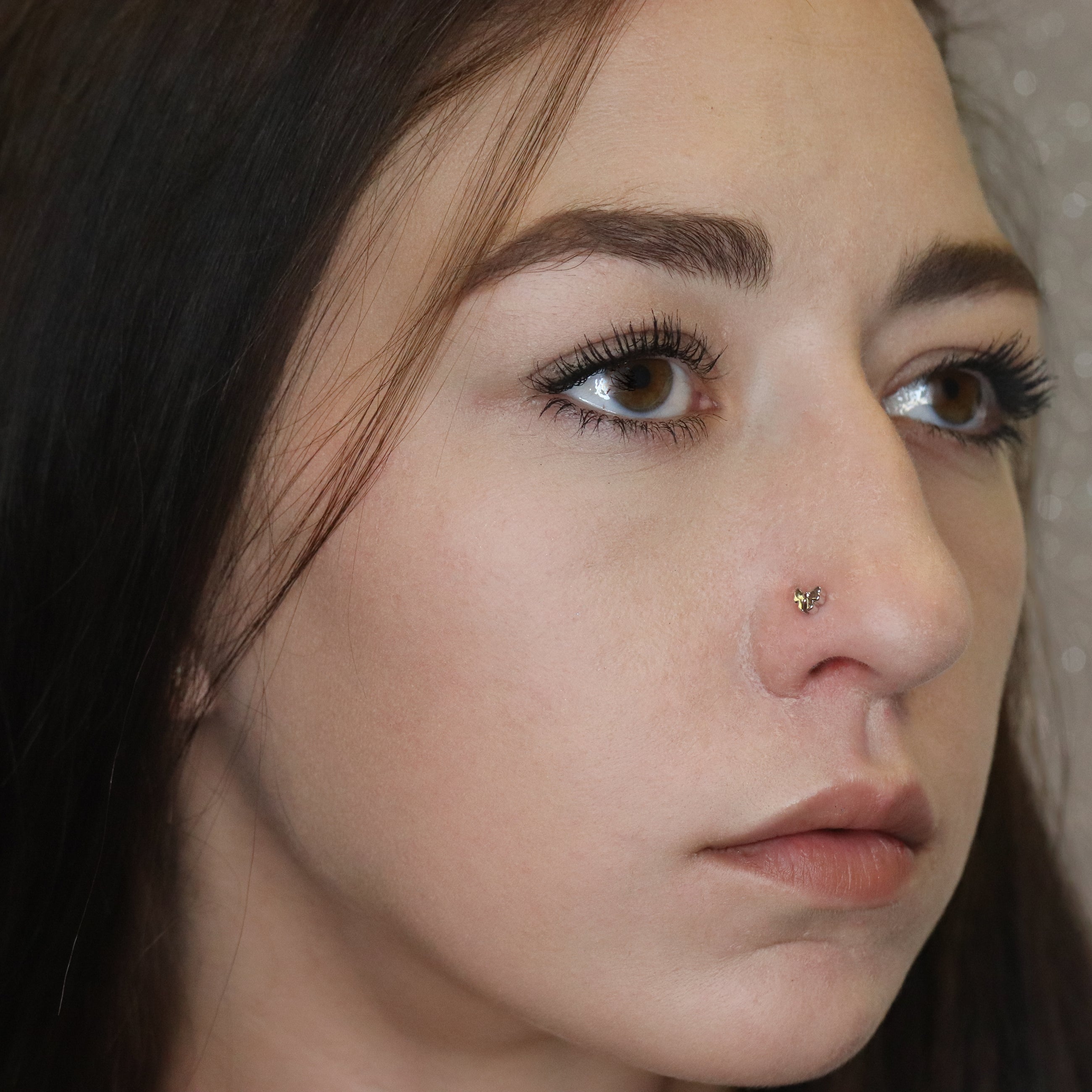 Butterfly Nose Pin (18K)