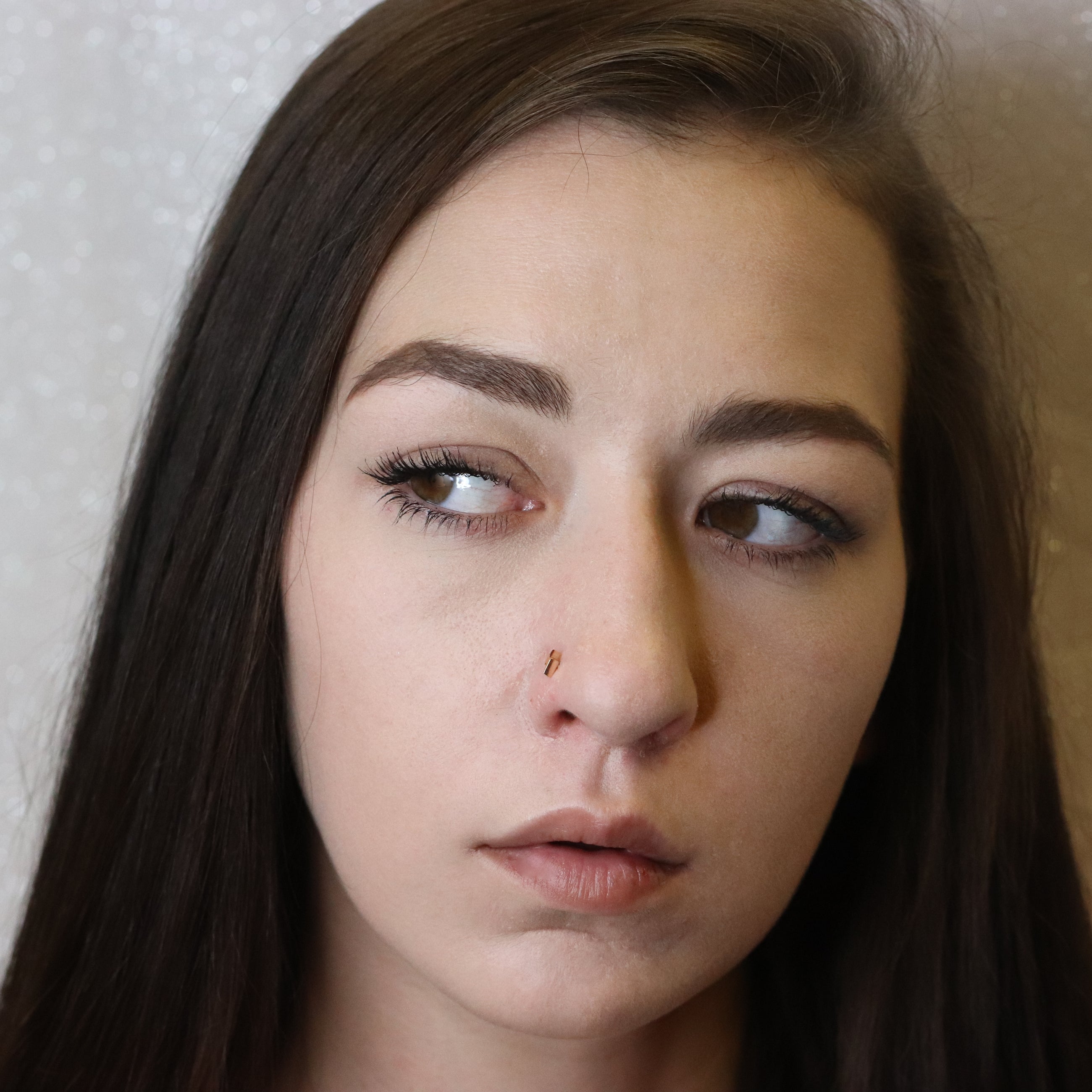 Lightning Bolt Nose Stud (18K)