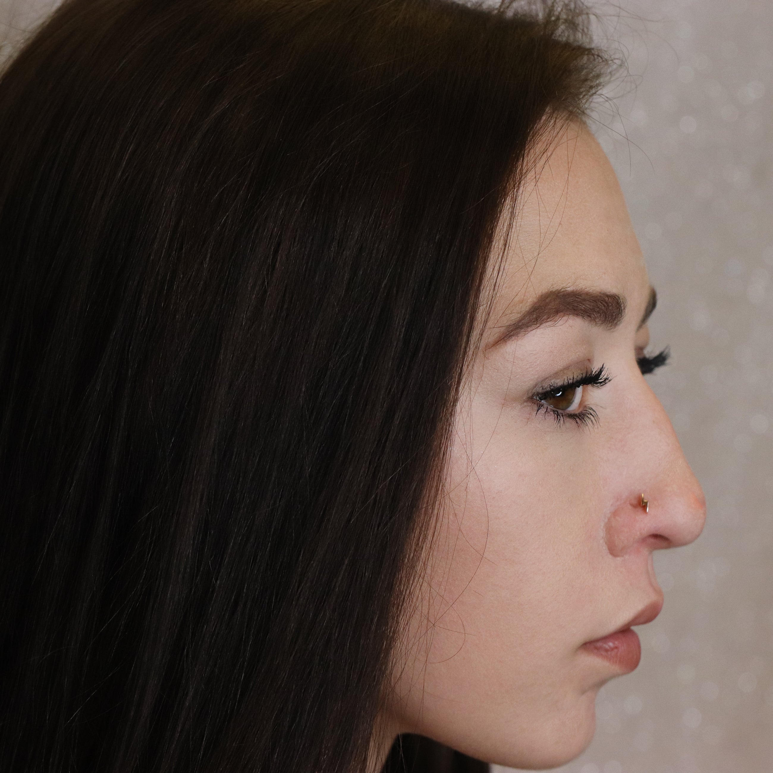 Lightning Bolt Nose Stud (18K)