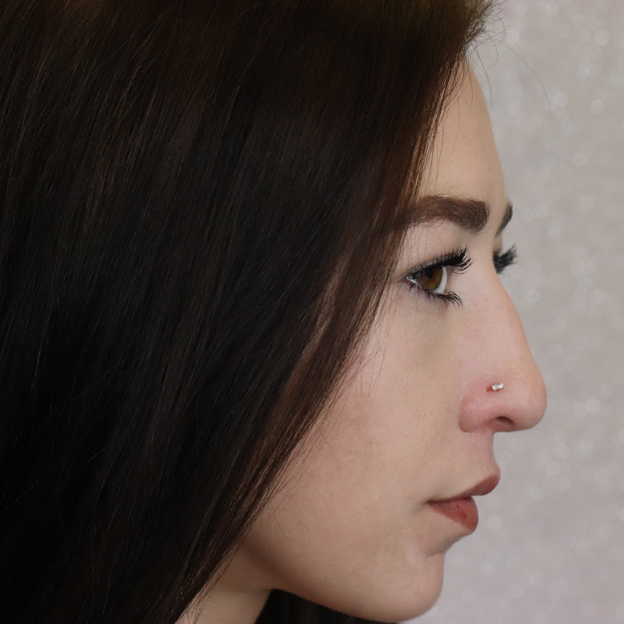 Dual Diamond Nose Stud (18K)