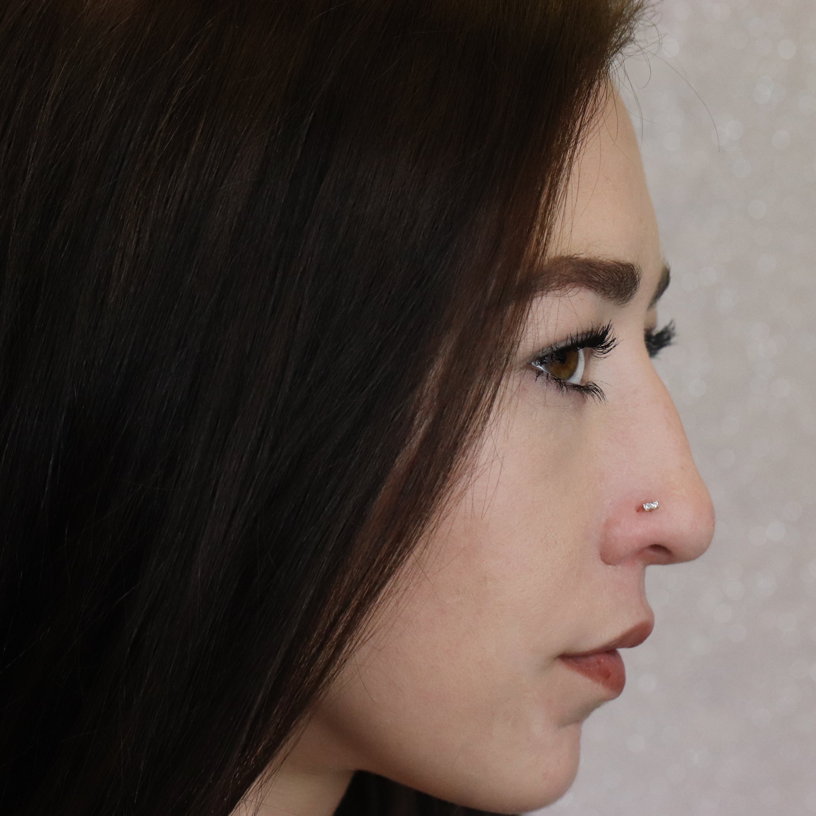 Dual Diamond Nose Stud (18K)