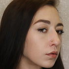 Minimalist Nose Pin with Diamonds (18K)