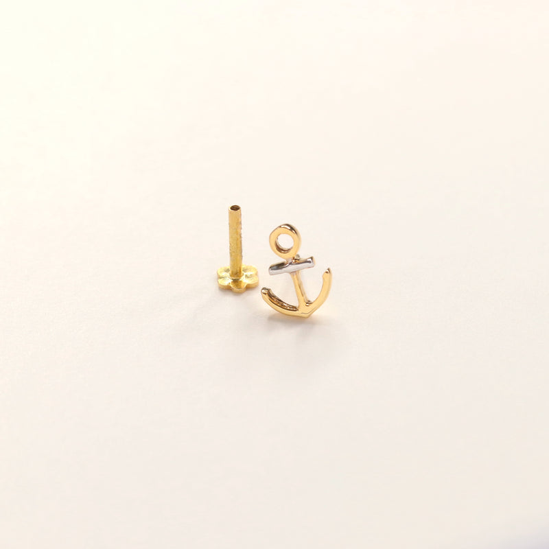 Anchor Nose Pin (18K)
