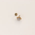 Floral Nosepin with Diamonds (18K)