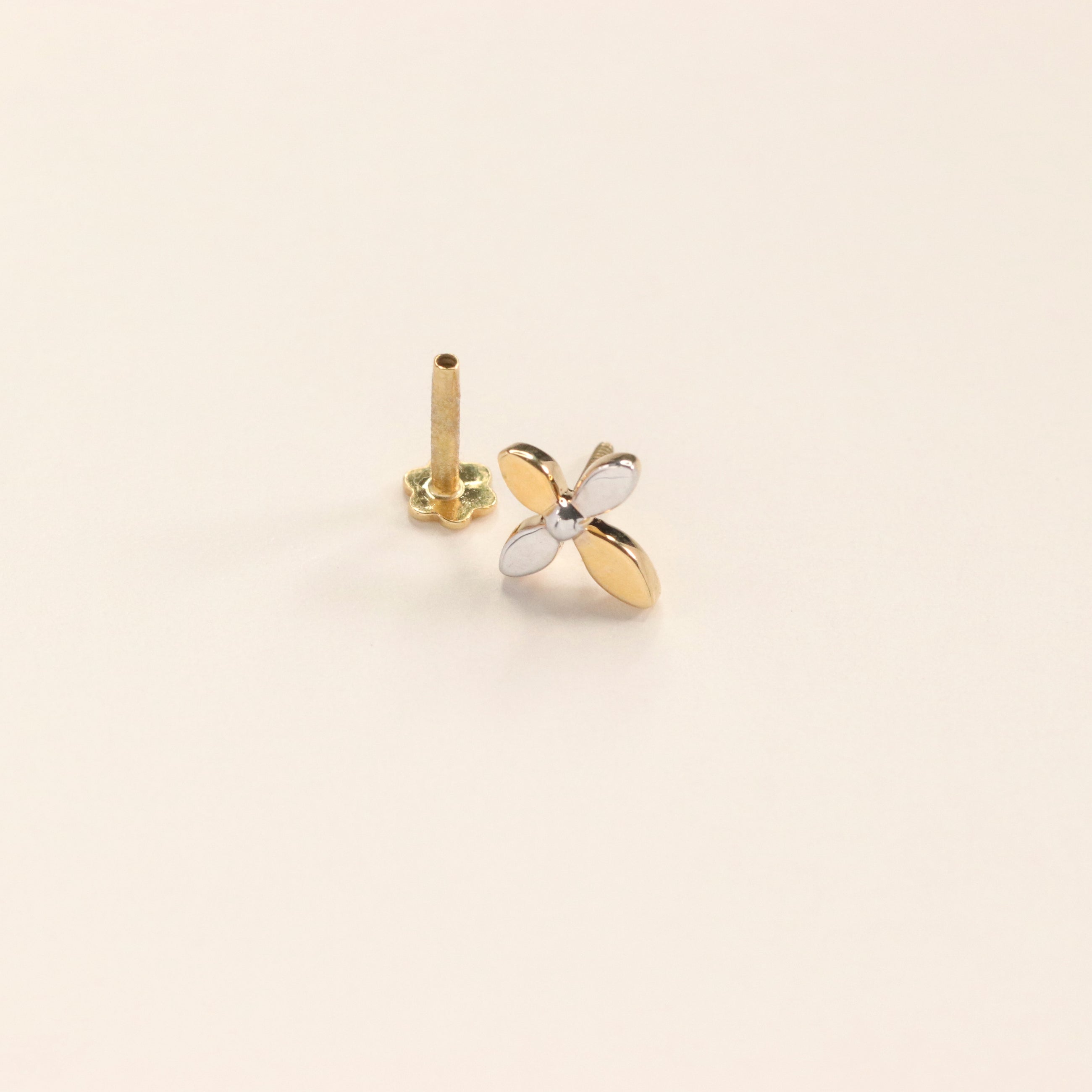 Crucifix Gold Nose Pin (18K)
