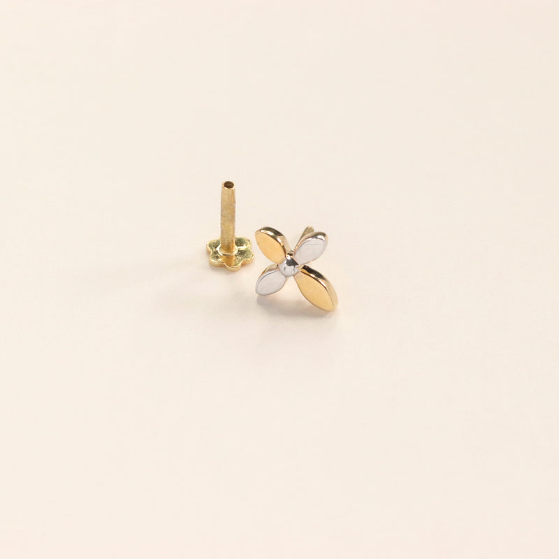 Crucifix Gold Nose Pin (18K)