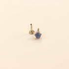 Aquamarine Nose Pin (18K)