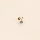 Aquamarine Nose Pin (18K)