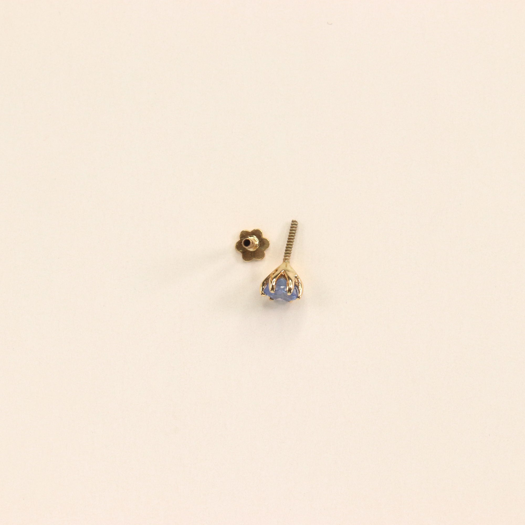 Aquamarine Nose Pin (18K)